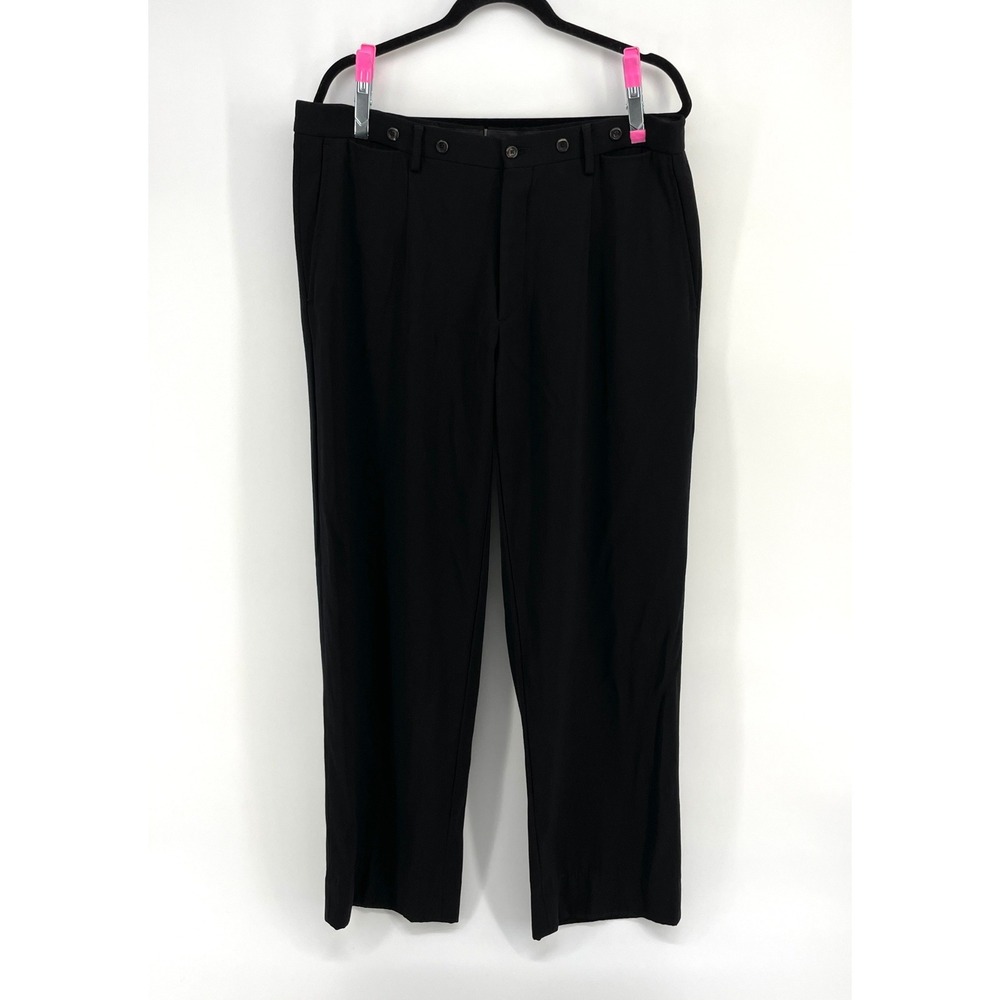 Dolce &‎ Gabbana Black Virgin Wool Pleated Dress Pant Mens Italy 52 36x32